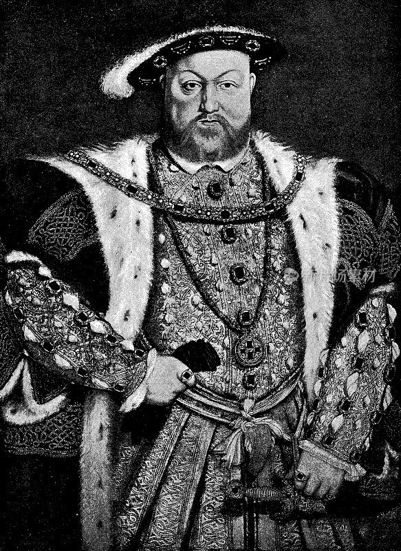亨利八世(1491-1547)是英国都铎王朝的第二任国王，他最出名的可能是他的六次婚姻