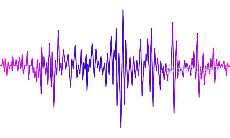声波矢量。波作为音频均衡器隔离的背景。音频技术。脉冲音乐波形