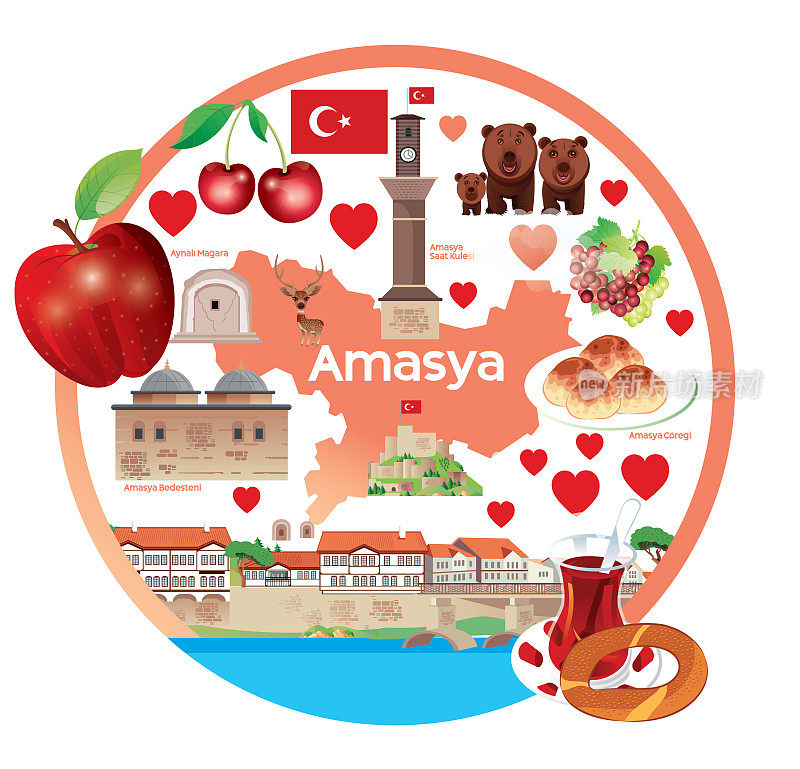 Amasya旅行符号