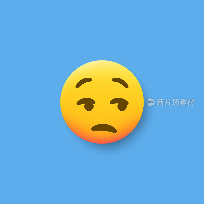 Emoticon平面设计投阴影效果