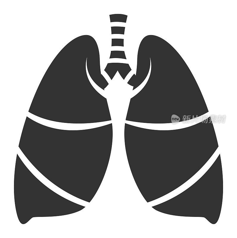 人体内部器官肺图标