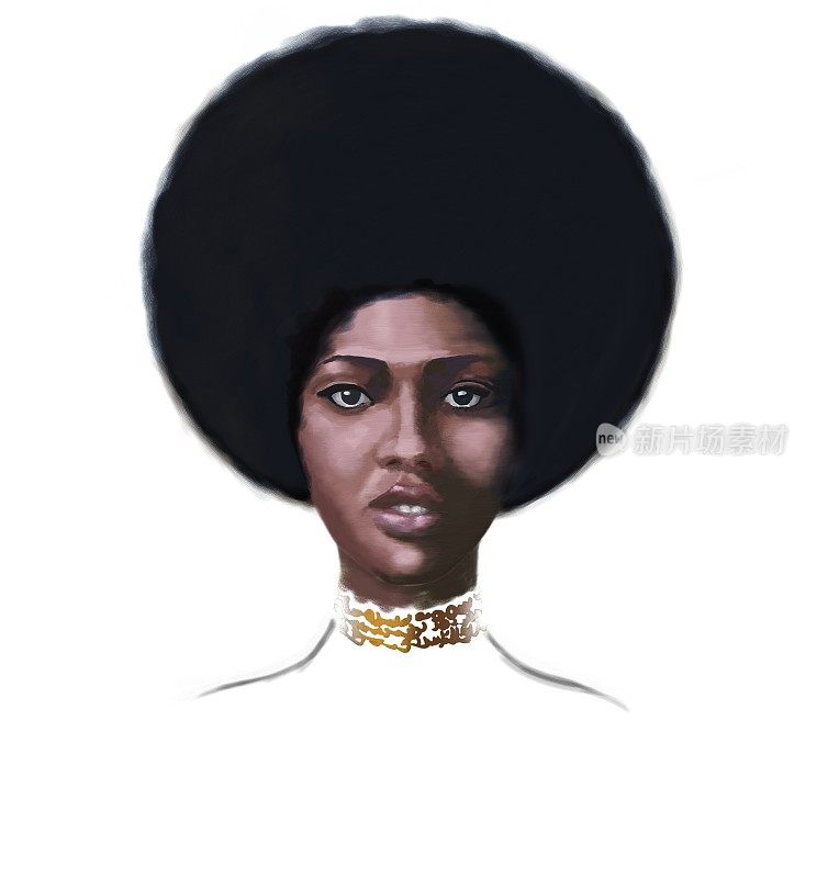 一个非洲类型的年轻女子法拉希的肖像
