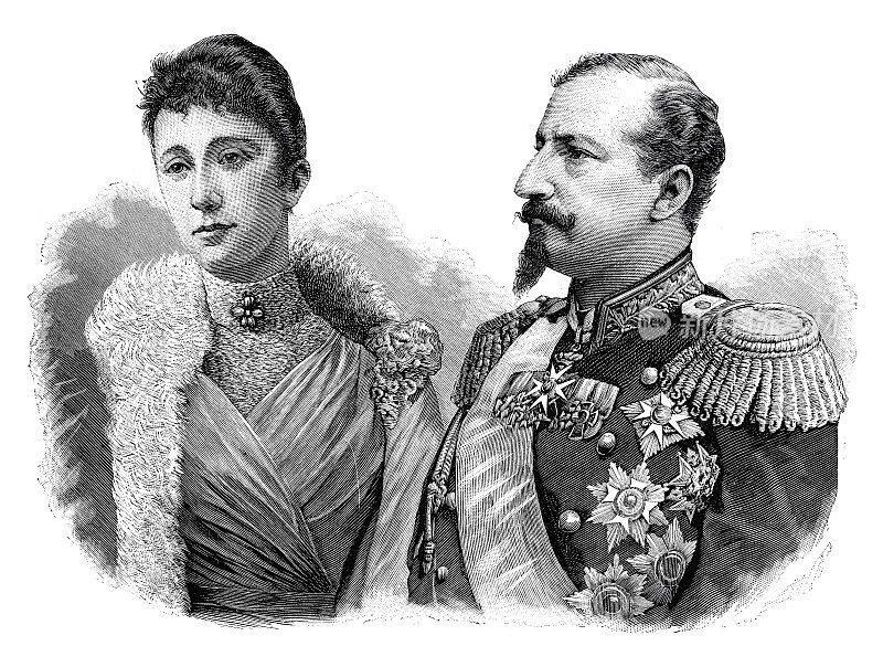 保加利亚的费迪南王子和他的新娘