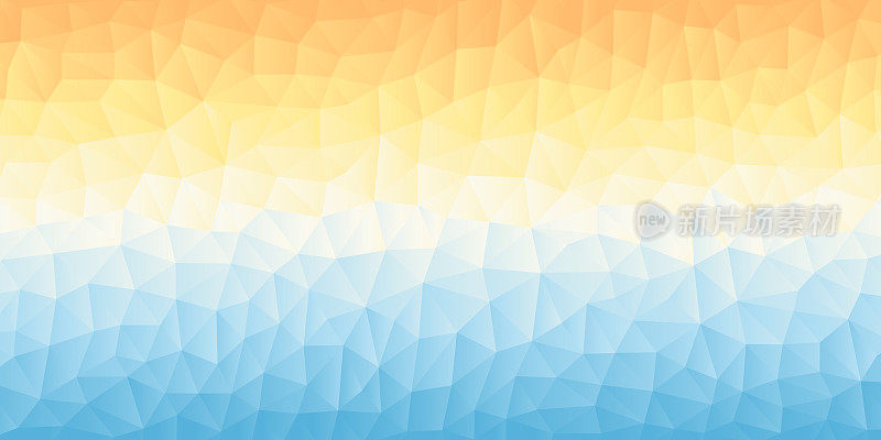 多边形镶嵌与橙色渐变-抽象的几何背景-低多边形