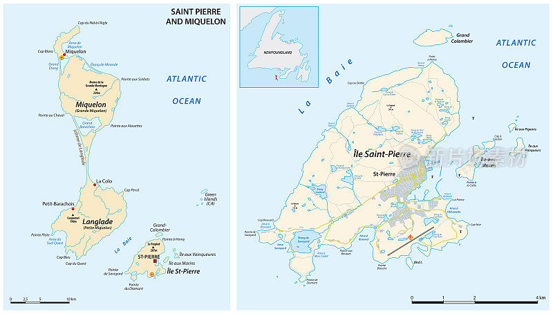 法国圣皮埃尔和密克隆领土社区地图