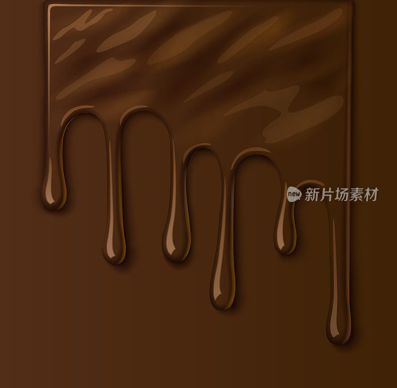 融化的巧克力，巧克力滴背景