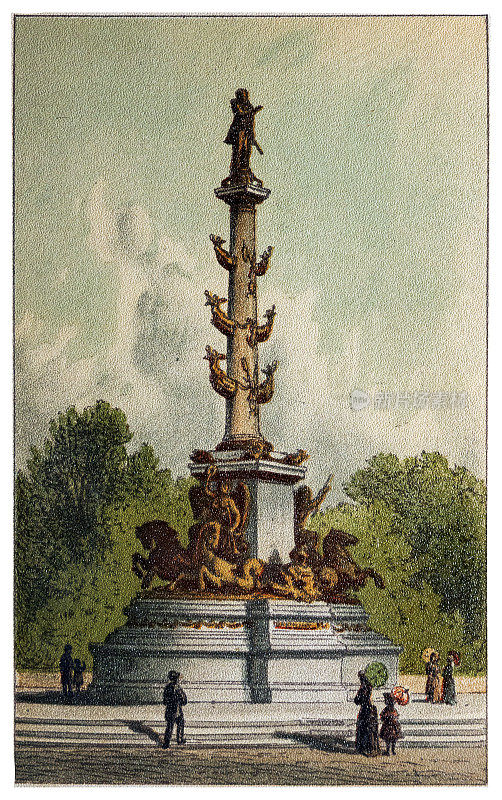 奥地利海军上将威廉·冯·特盖特霍夫(1827-1871)的纪念碑