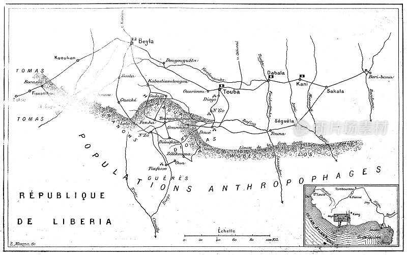 古色古香的图像:捕捉萨莫里的地图