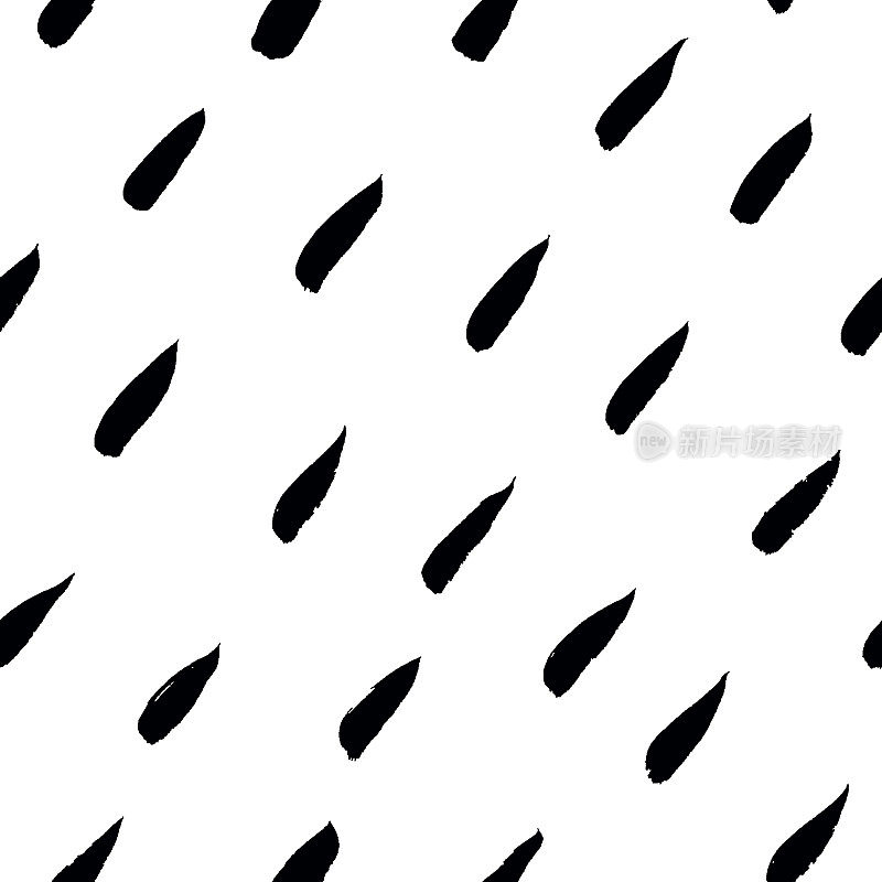雨滴黑白模式矢量
