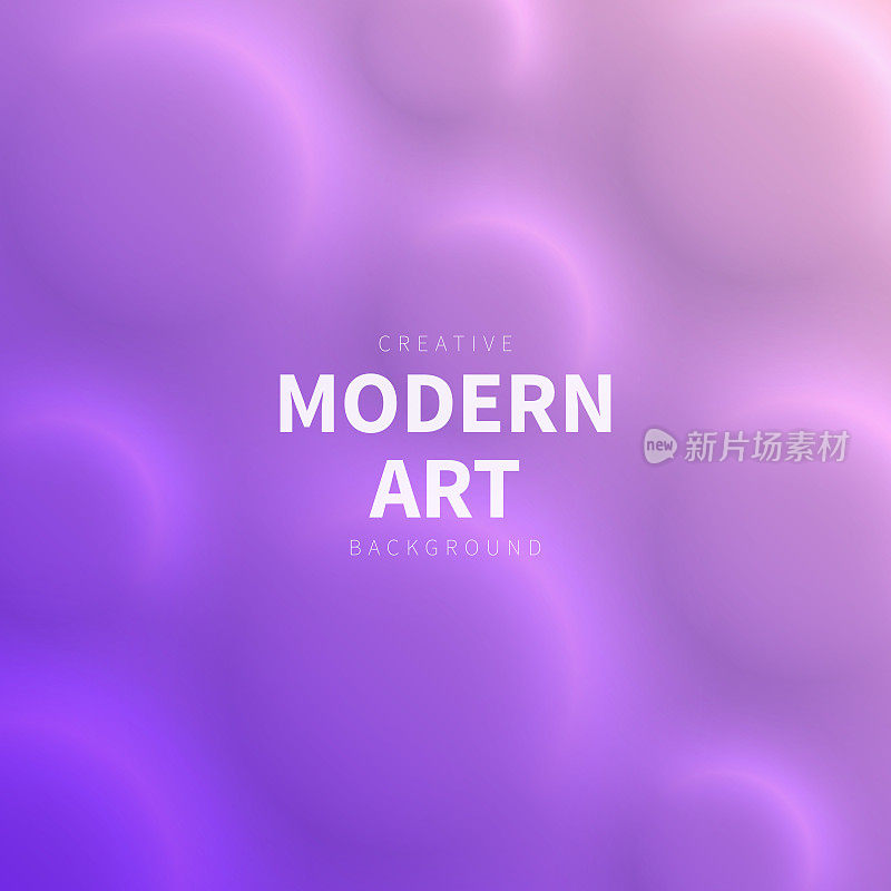 抽象背景与圆圈和紫色梯度-新潮的3D设计