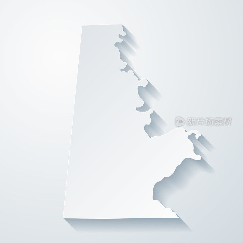 萨姆特县，阿拉巴马州。地图与剪纸效果的空白背景
