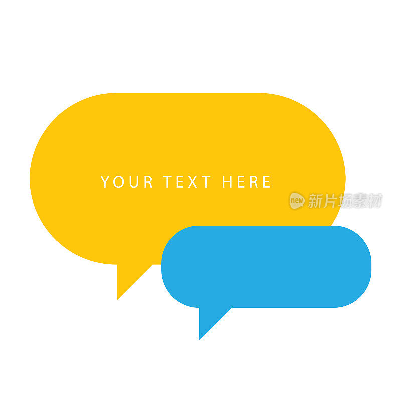 演讲泡沫。抽象形状横幅矢量股票插图