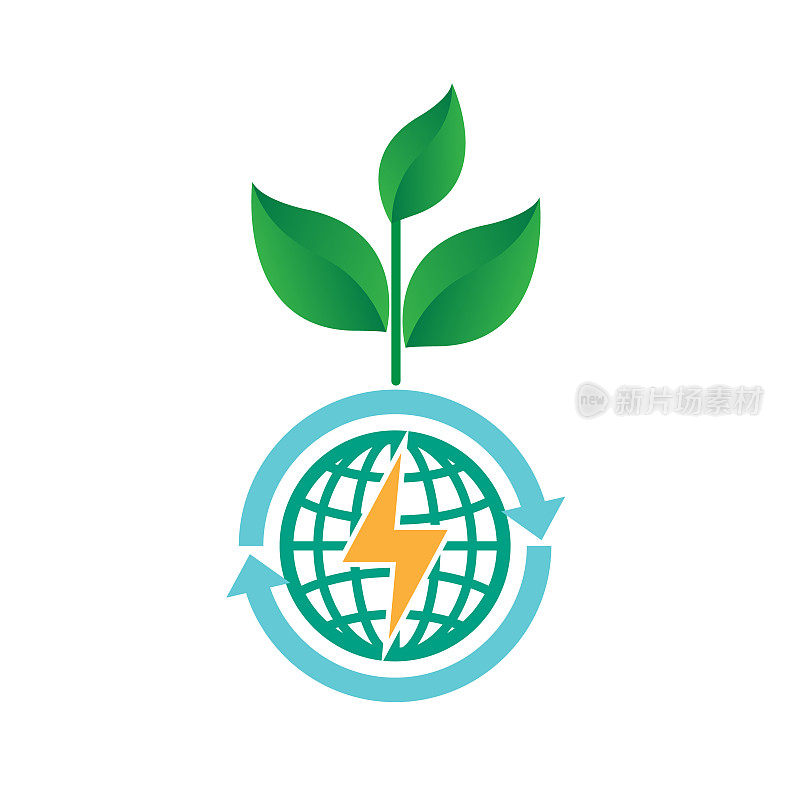 生态能源图标概念