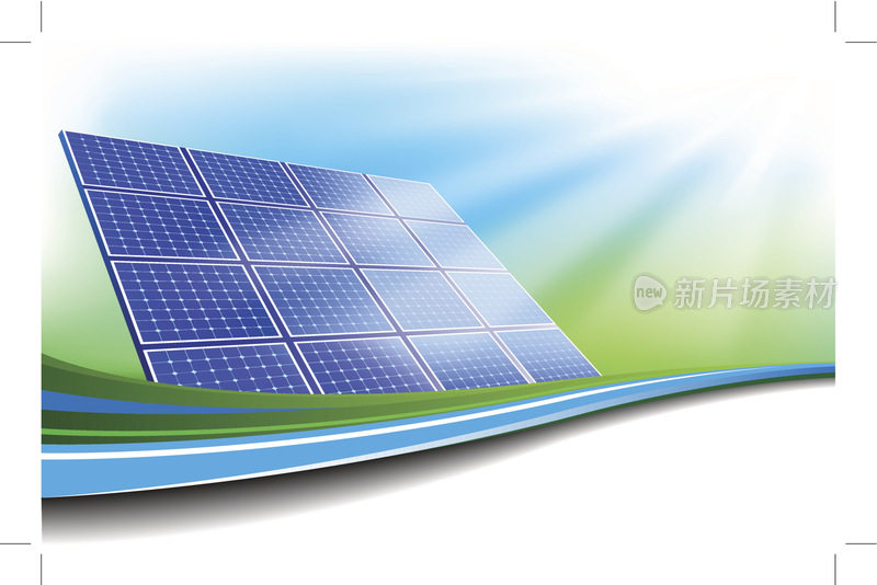 可再生能源-太阳能电池板