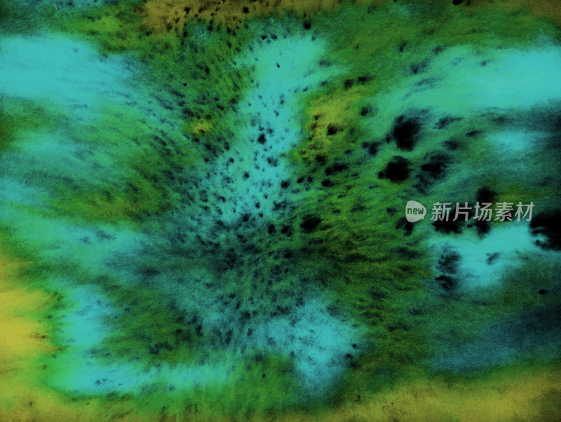 手绘背景与绿色的阴影