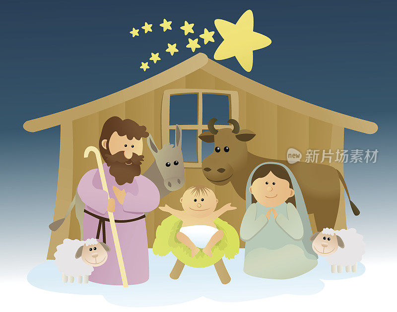 耶稣诞生场景与神圣家庭