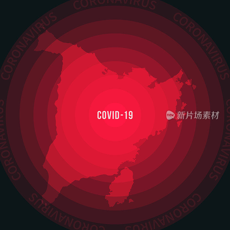 潘乃COVID-19传播地图。冠状病毒爆发