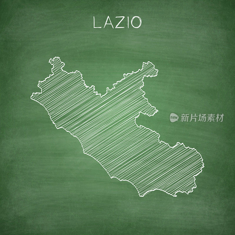 拉齐奥地图画在黑板上-黑板