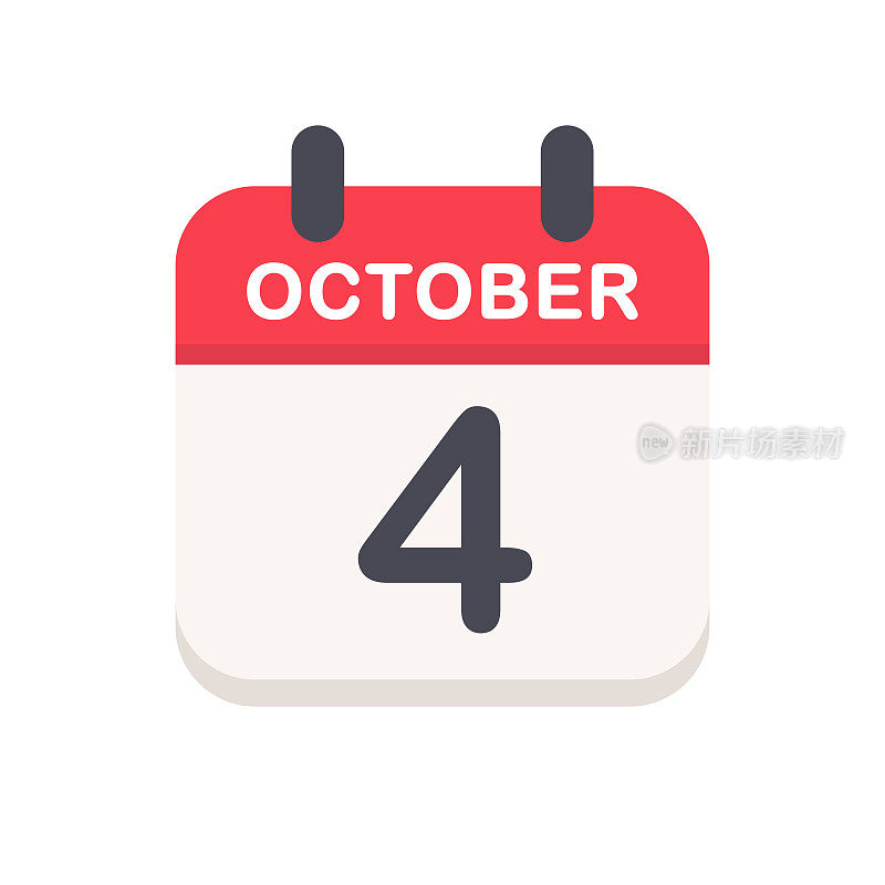10月4日-日历图标