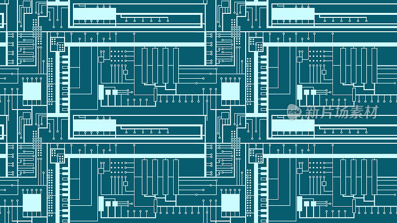 无缝几何矢量技术插图-微电路和芯片。