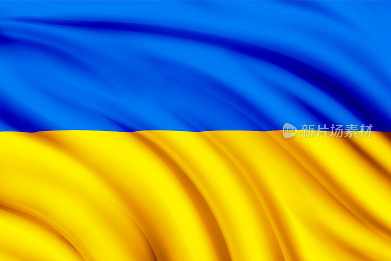 乌克兰国旗，乌克兰国旗，现实向量