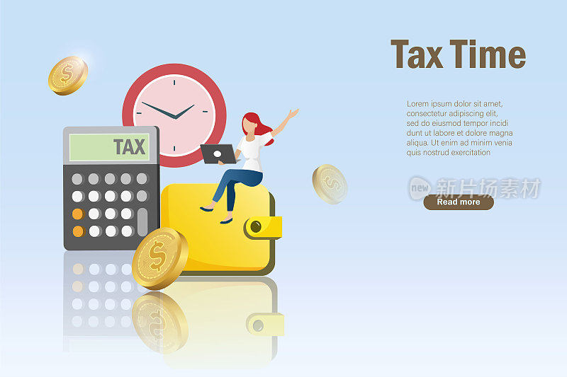 缴税时间，网上缴税。填写纳税申报表，计算财政所得税缴纳。会计和财务管理。