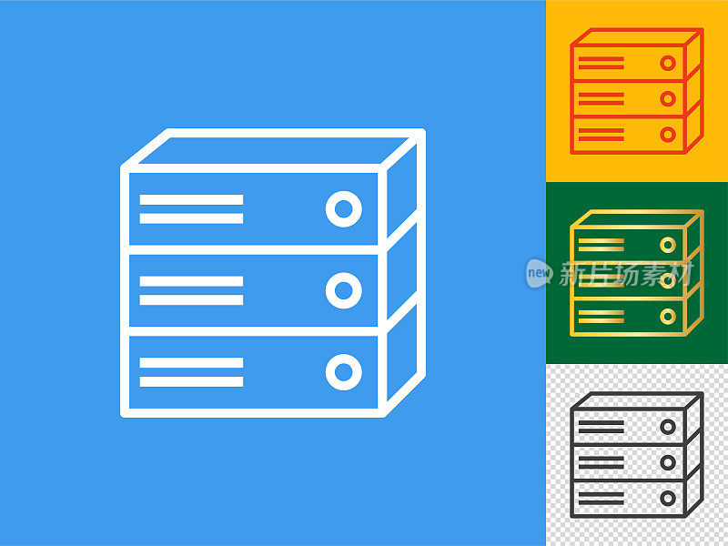 计算机服务器图标设置。