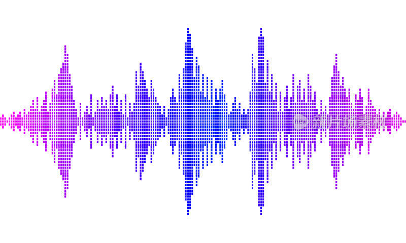 声波矢量。波作为音频均衡器隔离的背景。音频技术。脉冲音乐波形