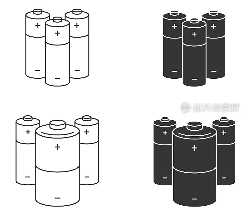 碱性电池矢量组