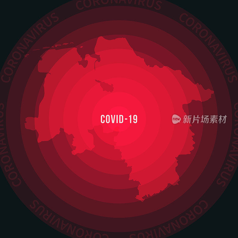 下萨克森州COVID-19传播地图。冠状病毒爆发