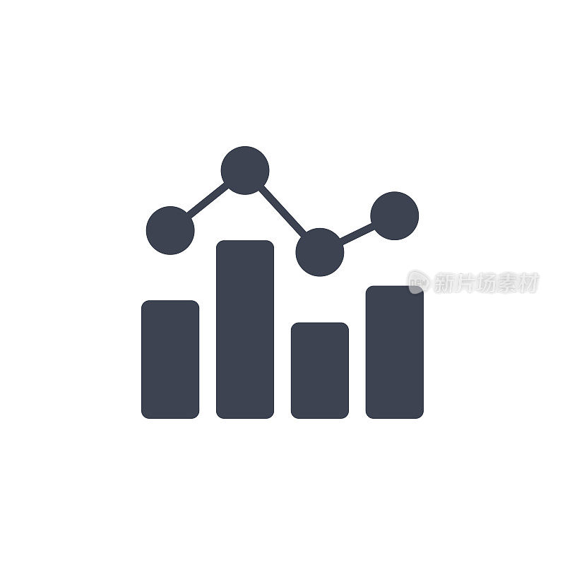 分析柱状图矢量图标