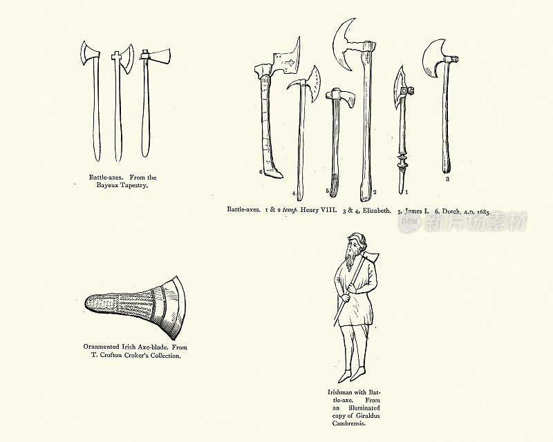 中世纪的武器，战斧的种类