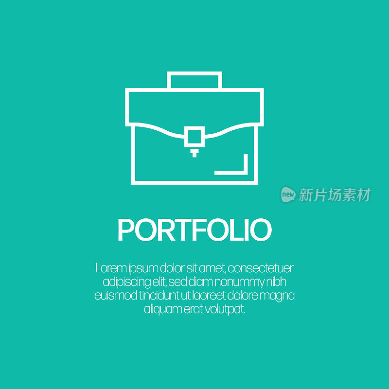 组合线图标，轮廓向量符号插图。