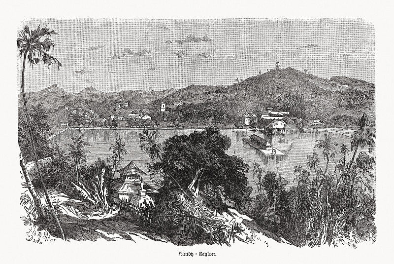 康提，斯里兰卡，木刻，1893年出版