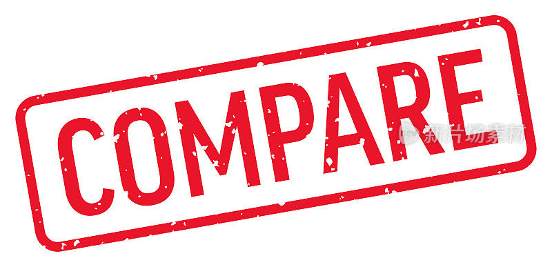 比较-印章，印鉴，印章模板。向量股票插图