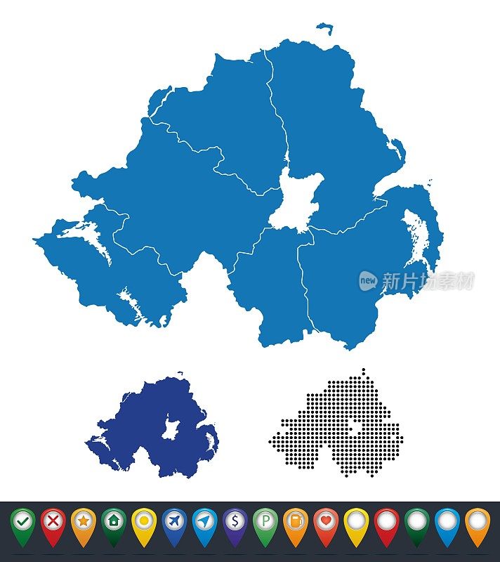 北爱尔兰地区的地图集