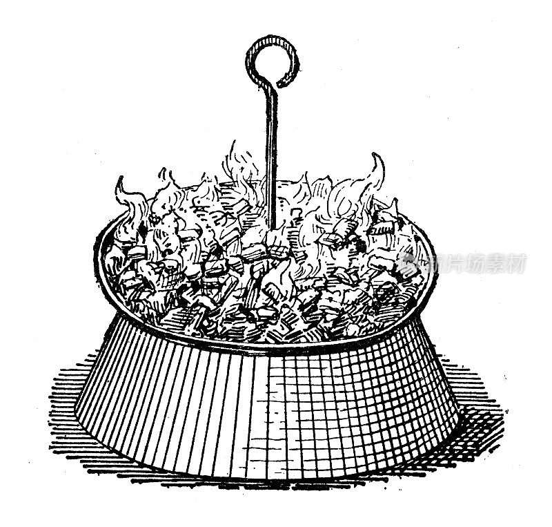 古董插图:炉烬