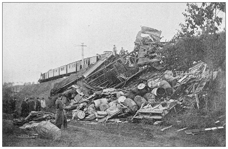 古董照片:图尔斯火车事故