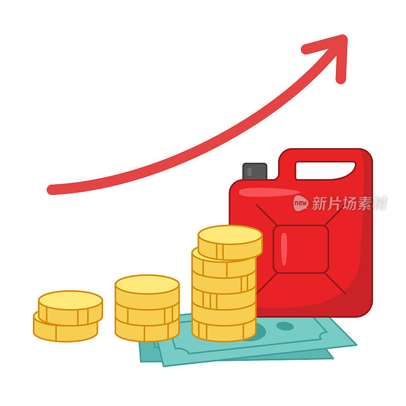 高油价。燃料价格的上涨。石油价格上涨。