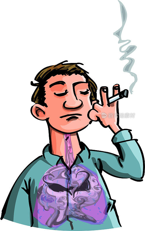 吸烟的害处卡通