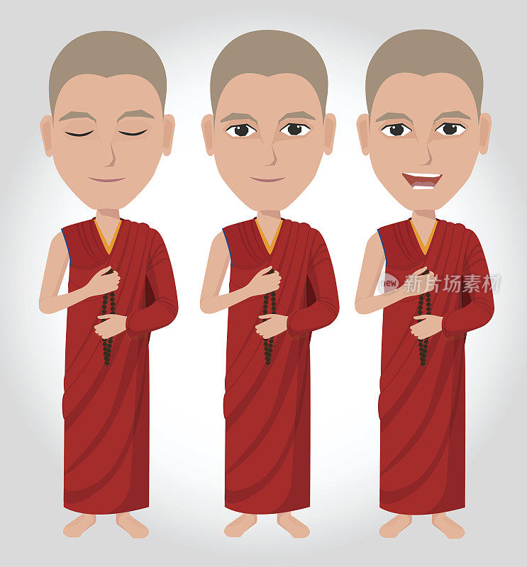 藏传佛教僧人漫画