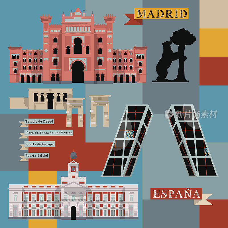 马德里的景象。西班牙、欧洲。