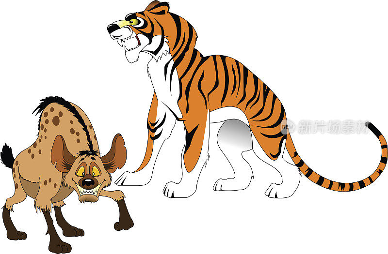 老虎和鬣狗