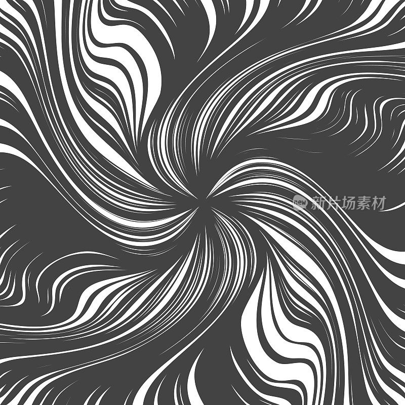 手绘矢量抽象旋转线纹理