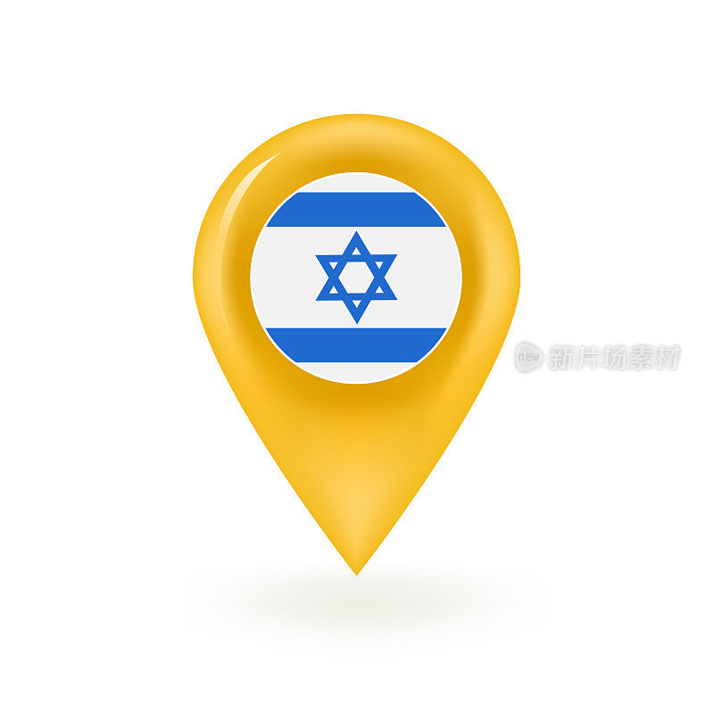以色列地图引脚图标