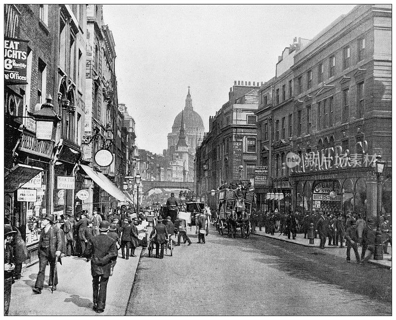 伦敦的古董照片:舰队街