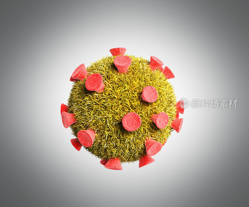详细的3d医学插图的病毒和细菌