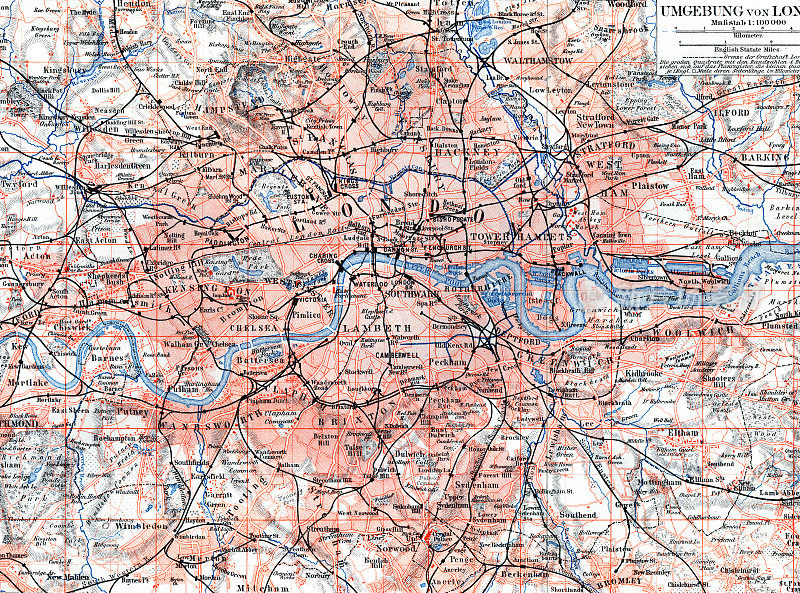 1897年的伦敦古董地图