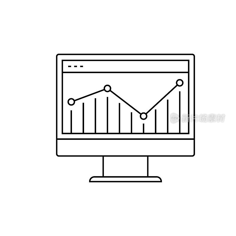 Web分析线图标