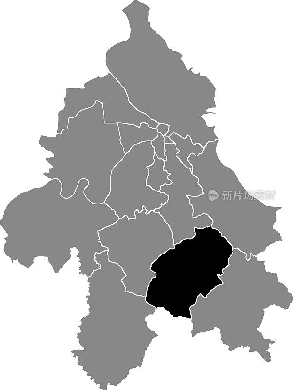 塞尔维亚贝尔格莱德索波特市位置图